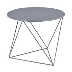Geometric Metal Base Accent Table