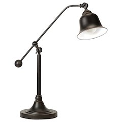 Transitional Bronze Bell Shaped Table Lamp