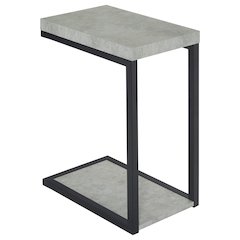 Industrial Cement and Metal Snack Table