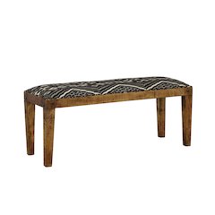 Upholstered Mango Wood Bench
