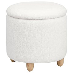 Upholstered Round Storage Ottoman