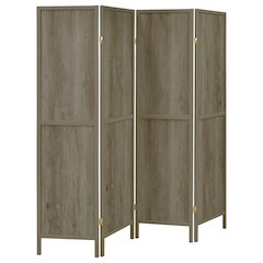Grey Driftwood and Light Grey 4-panel Folding Screen