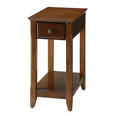 Accent Table with Bottom Shelf