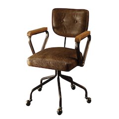 Swivel Office Chair with Nailhead Trim