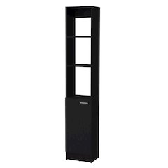 Black Linen Cabinet with 1-Door