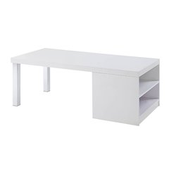 White High Gloss and Chrome Coffee Table