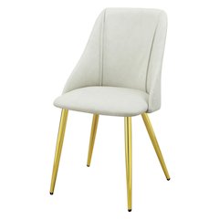 White and Gold Tight Back Side Chairs (Set of 2)