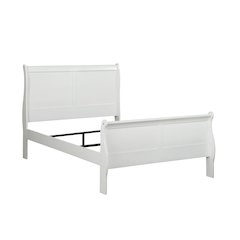 White Sleigh Panel Bed