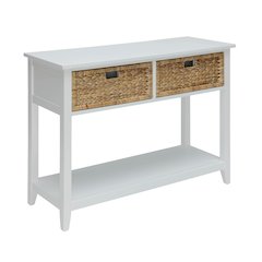 White Console Table with 2-Drawer