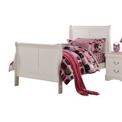 White Panel Sleigh Bed