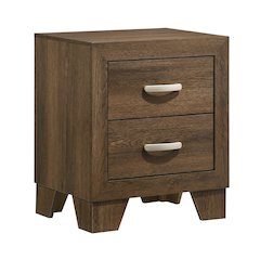 Oak 2-drawer Nightstand