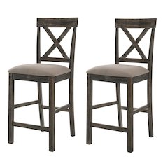 Counter Height Stools with Cross Back (Set of 2)