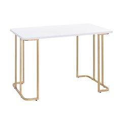 White and Gold Writing Desk