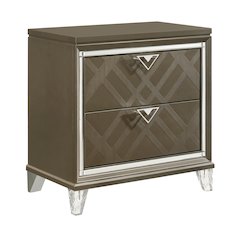 Dark Champagne 2-drawer Nightstand
