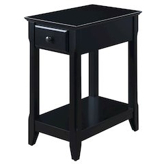 Accent Table with Bottom Shelf