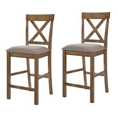 Counter Height Stools with Cross Back (Set of 2)