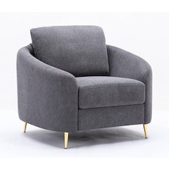 Gray Chair with Metal Leg