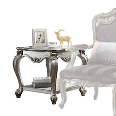 Antique Platinum End Table with 4-leg