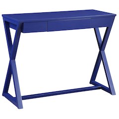 1-Drawer Writing Desk with X-shaped Base