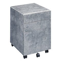 Faux Concrete 3-drawer File Cabinet
