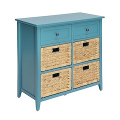 Teal Console Table with Storage