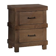 Antique Oak 2-drawer Nightstand