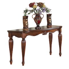 Cherry Sofa Table with Turned Fluted Legs