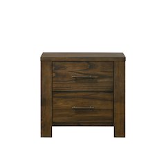 Oak 2-Drawer Nightstand