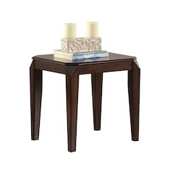 Walnut End Table with Tapered Leg