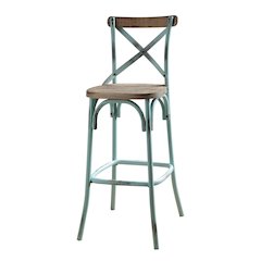 Bar Stool with Cross Back