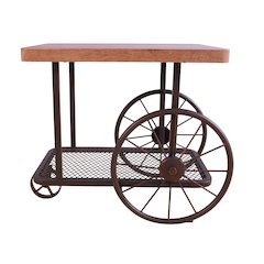 Oak Bottom Shelf End Table