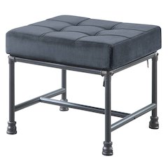 Grey and Sandy Grey Rectangle Ottoman