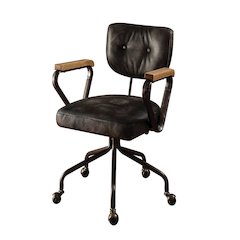 Swivel Office Chair with Nailhead Trim