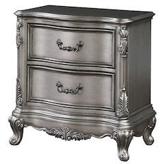 Antique Platinum 2-drawer Nightstand