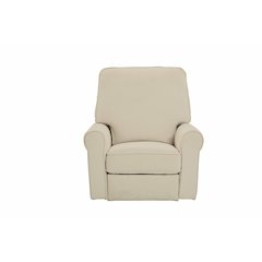 Westwood Design Savannah Wood Fabric Power-USB Glider Recliner in Ivory