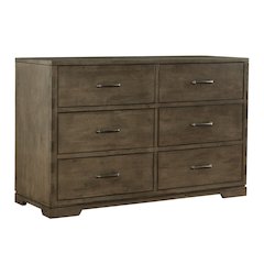 Dovetail 6-Drawer Dresser, Graphite