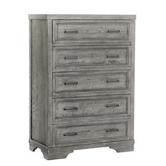 Foundry 5-Drawer Chest, Brushed Pewter