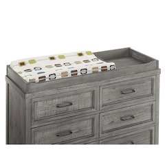 Westwood Design Foundry Traditional Wood Changing Tray in Brushed Pewter