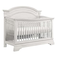 Westwood Design Olivia Traditional Wood Arch Convertible Crib in Brushed White