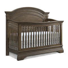 Westwood Design Olivia Traditional Wood Arch Convertible Crib in Rosewood Brown