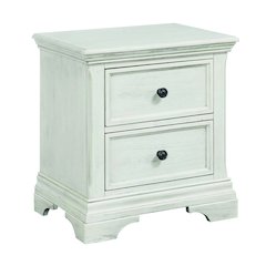 Westwood Design Olivia 2-Drawer Traditional Wood Nightstand in Brushed White