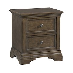 Westwood Design Olivia 2-Drawer Traditional Wood Nightstand in Rosewood Brown