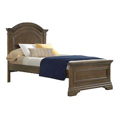 Westwood Design Olivia Traditional Wood Complete Twin Bed in Rosewood Brown