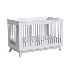 Westwood Design Rowan Modern Wood Cottage Crib in Ash Linen White Finish