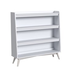 Westwood Design Rowan Modern Wood Bookcase in Ash Linen White Finish