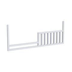 Westwood Design Rowan Modern Wood Convertible Toddler Rail in Ash Linen White