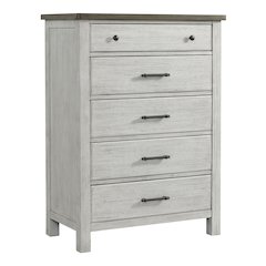 Westwood Design Timber Ridge 5-Drawer Wood Chest in Weathered Washed Sierra