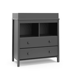 Storkcraft Alpine 2 Drawer Changing Table Chest (Gray)