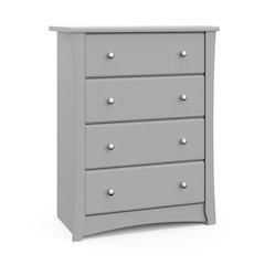Storkcraft Crescent 4 Drawer Chest (Pebble Gray) – GREENGUARD Gold Certified