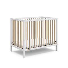 Graco Teddi 4-in-1 Convertible Mini Crib - White with Driftwood